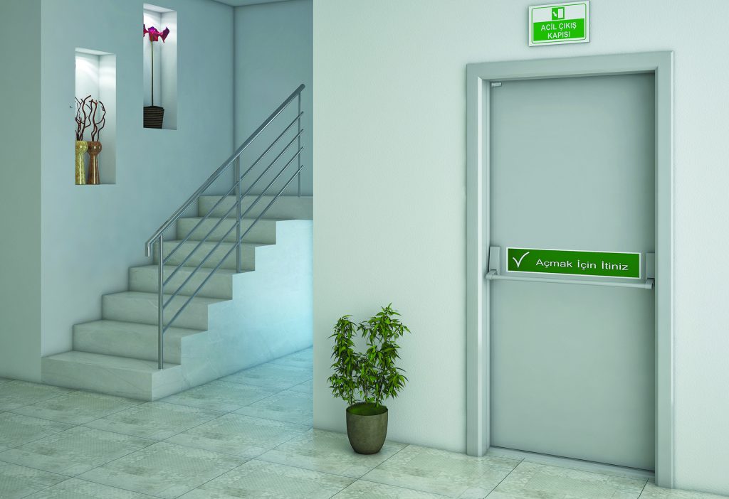 Panik bar sistemli acil çıkış kapısı – yangın ve acil durum güvenliği Yangın Kapısı